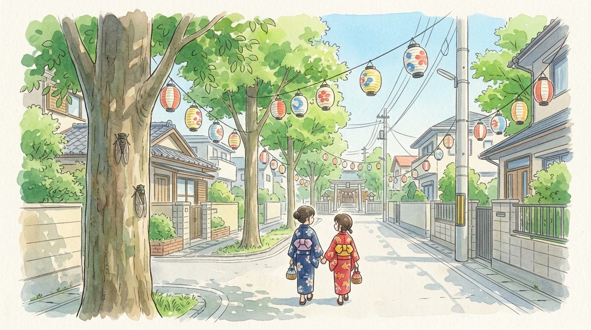 蝉の声・夏祭り