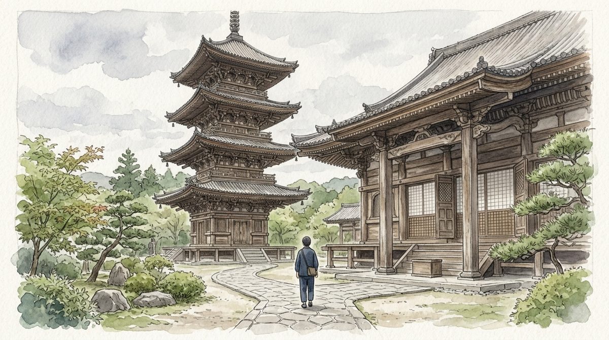 法隆寺 (Horyu-ji)／檜 (hinoki)